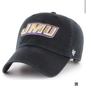 47 Black JMU Adjustable Hat NWT James Madison University Embroidered